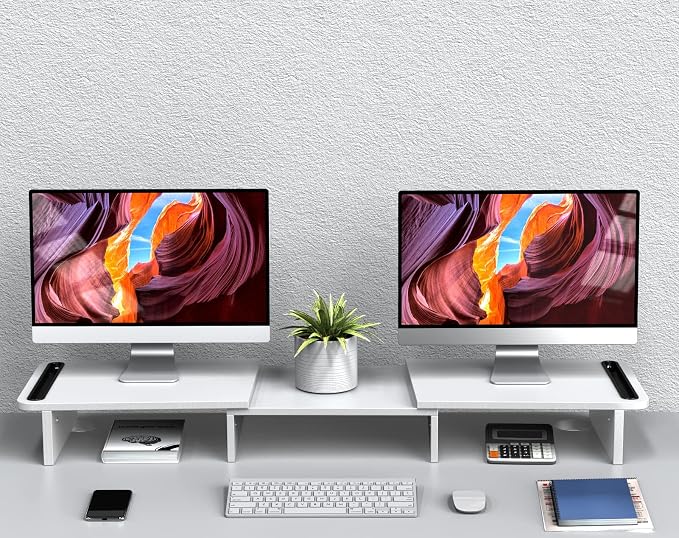 Zimilar Dual Monitor Stand Riser, Monitor Stand - Image 3