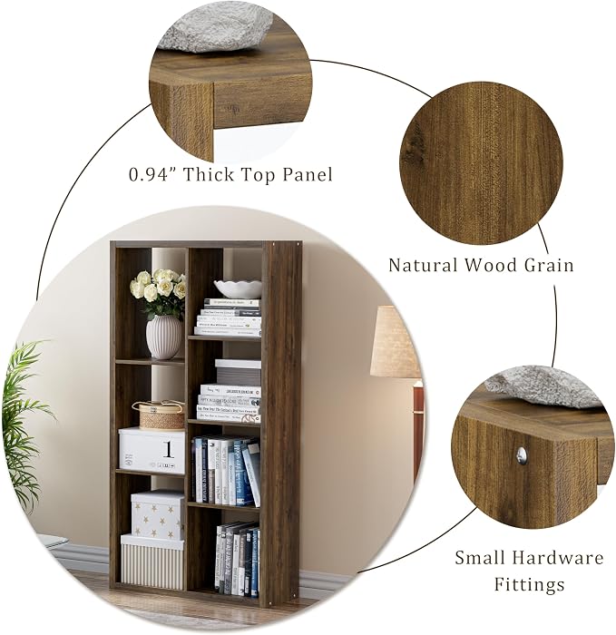 Cube Storage Organizer Bookcase, Decorative 11 inch Open Back Cubical Shelf - Image 6