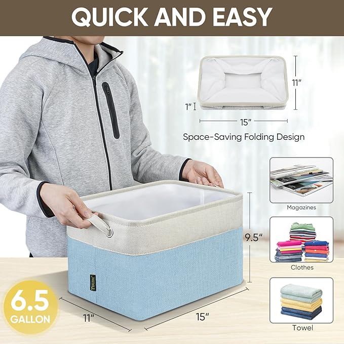 BALEINE 1 Pack Fabric Storage Bins - Image 4