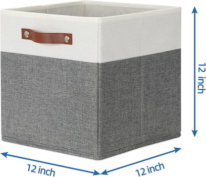 Temary Storage Cubes 12ﾗ12 Fabric Cube Storage Bins Foldable Storage Baskets - Image 2