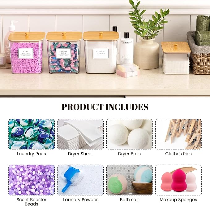 2+1 Pack Laundry Pods Container, Laundry Room Organization Containers - Image 6