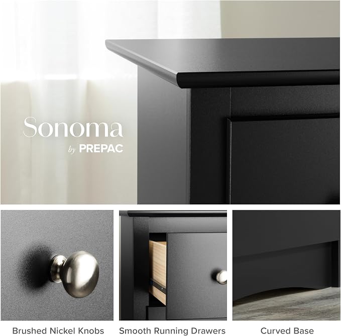 Prepac Sonoma 6 Drawer Dresser for Bedroom, Tall Chest of Drawers, Bedroom - Image 7