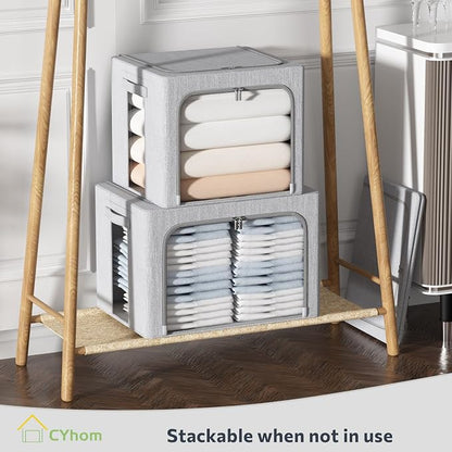 CYhom 2Pack Extra Large Clothes Storage Bins Box - Image 6