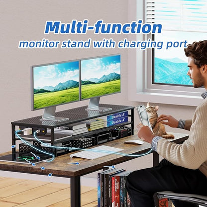 Simple Trending 2 Tier Metal Monitor Stand Riser - Image 6