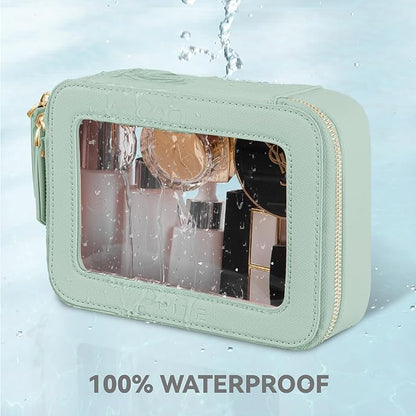 Prite Clear Makeup Bag Cosmetic Organizer Case Waterproof Travel Toiletry Bag - Image 5