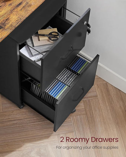 VASAGLE 2-Drawer File Cabinet, Locking Filing Cabinet - Image 5