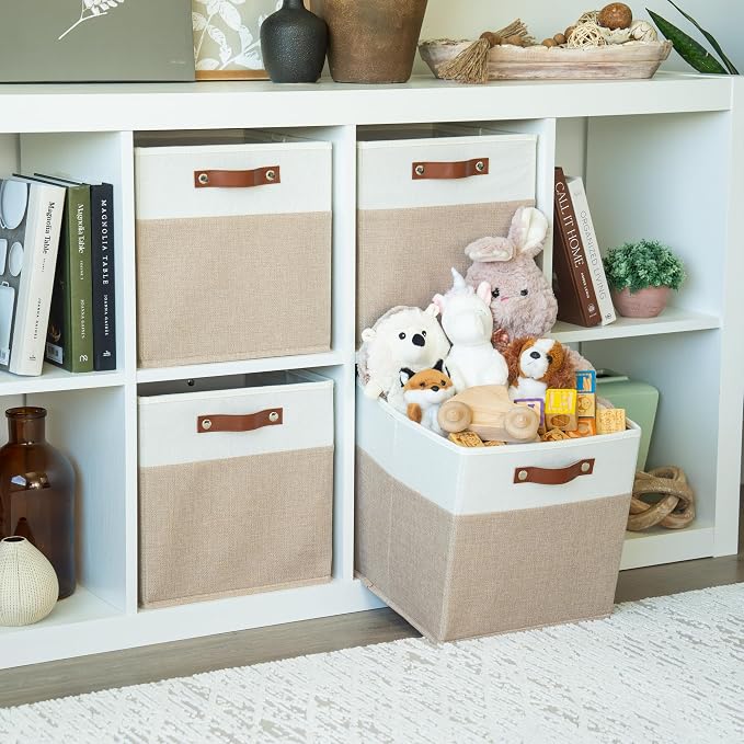 OrganiHaus 12" x 12" x 12" Fabric Storage Bins - Image 3