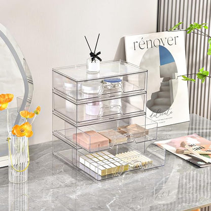 3 Pack Stackable Makeup Organizer, 12.1''L Acrylic Bathroom Organizer and - Image 6