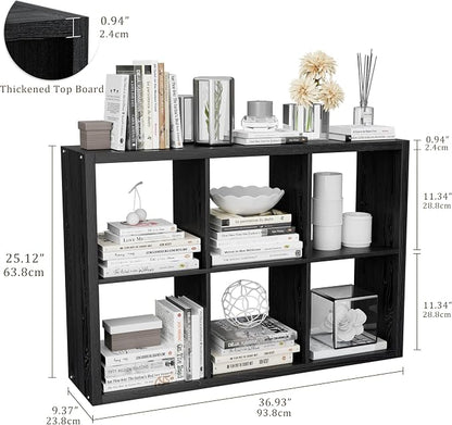 Cube Storage Organizer Bookcase, Decorative 11 inch Open Back Cubical Shelf - Image 3