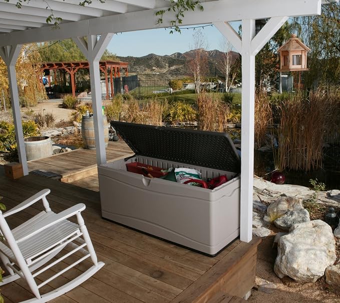 LIFETIME 60012 Extra Large Deck Box, 130 Gallon, Desert Sand/Brown - Image 6