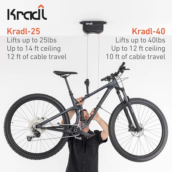 Kradl - Ceiling Mount Bike Lift and Rack. Bicycle Storage Hoist Without - Image 3