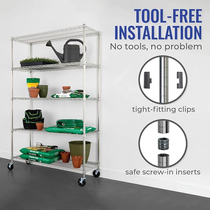 SafeRacks - NSF Certified Storage Shelves, Heavy Duty Steel Wire Unit - Image 4
