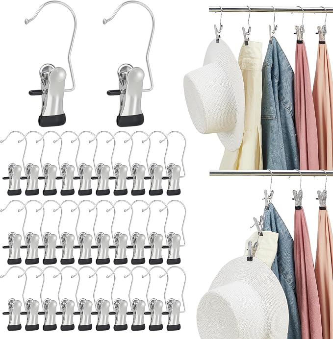 200PCS Boot Hangers Clips for Closet Stainless Steel Clothes Hooks Clip Laundry by TWINKLEMON