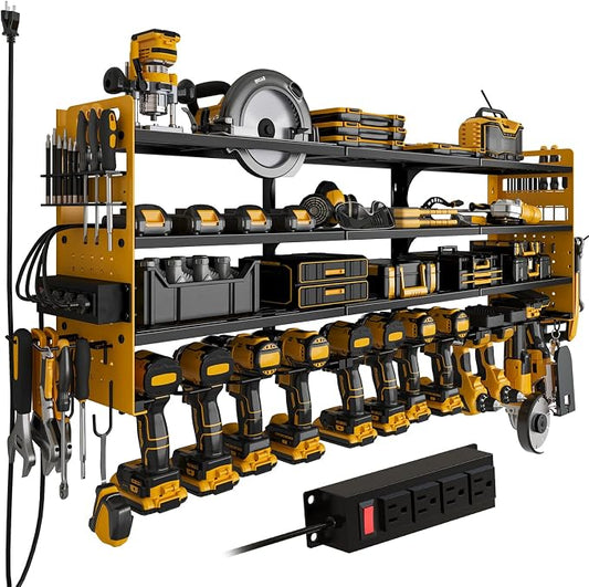 12 Cordless Drill Holder Large Power Tool Organizer Wall Mount by Seeahead