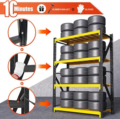 5000LBS Garage Shelving Heavy Duty, 59” W Storage Shelves, 4-Tier Adjustable - Image 7