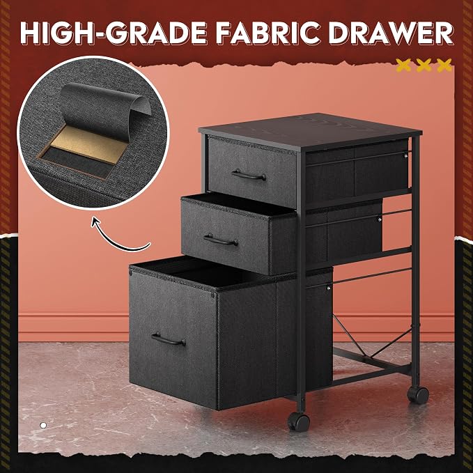 DEVAISE Mobile File Cabinet, Rolling Printer Stand - Image 4