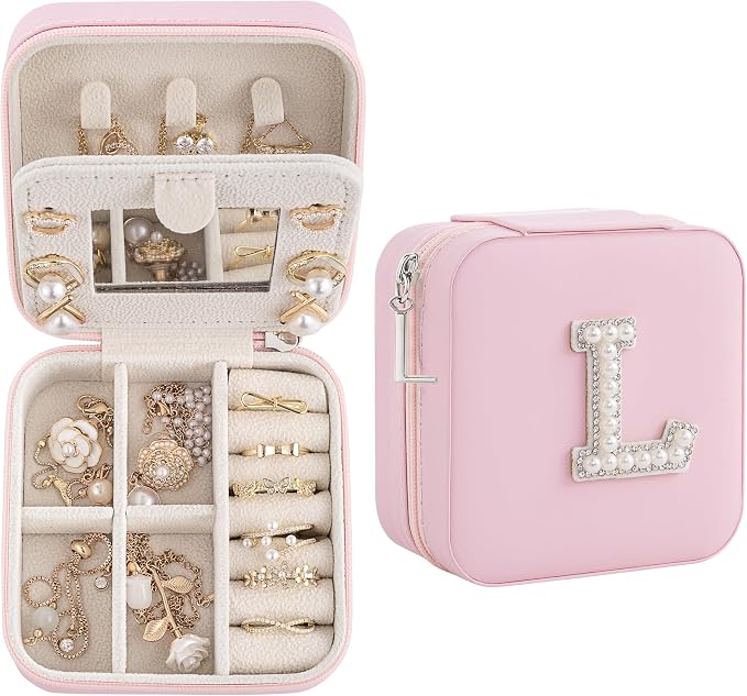 Birthday Gifts For Women, Initial Jewelry Box, Travel Jewelry Case, Gifts for by Unknown