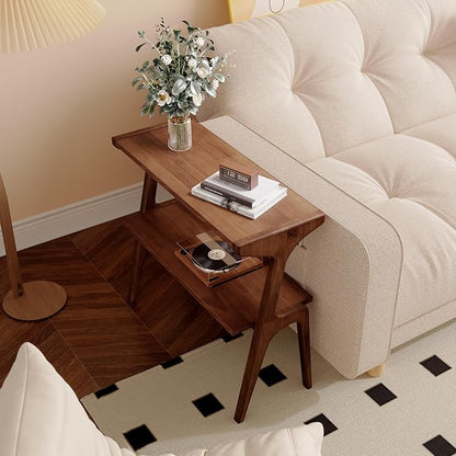 Solid Wood End Table, 2-Tier Side Table - Image 6