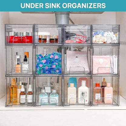Vtopmart 8 Pack Stackable Under Sink Organizer Drawers, Baby Bottles, Cleaning - Image 6
