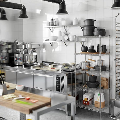 18" Deep x 24" Wide x 64" Height Wire Shelving Kit | 5-Tier | NSF Commercial - Image 6