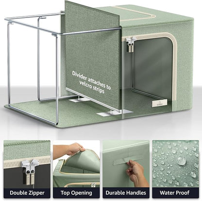 Sorbus Storage Bins with Divided Interior - Image 3