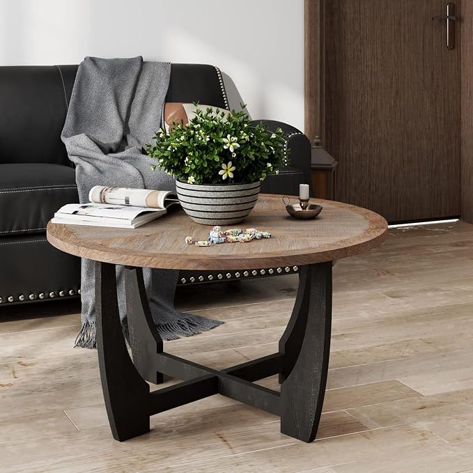 COZAYH Rustic Farmhouse Coffee Table - Image 9