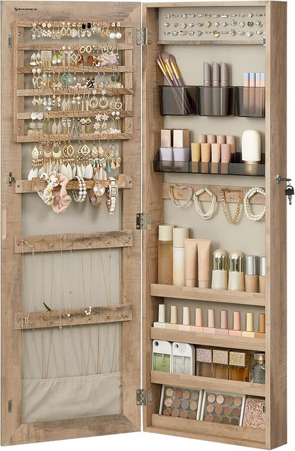 SONGMICS Mirror Jewelry Cabinet Armoire, Wall or Door Mounted Jewelry Storage by SONGMICSbySONGMICSHOME