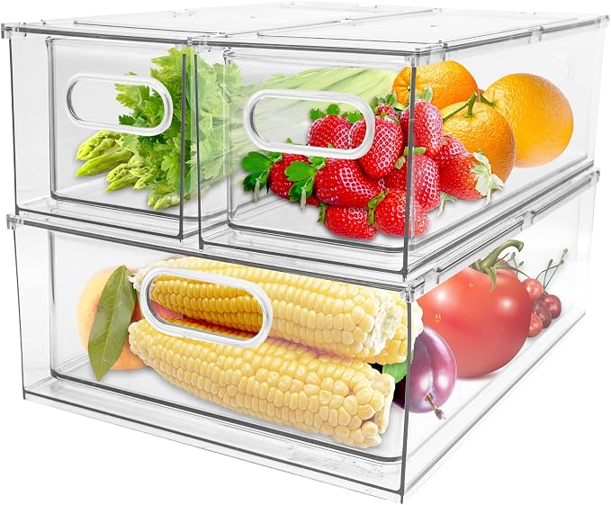 3 Pack Refrigerator Organizer Bins by GREENBY