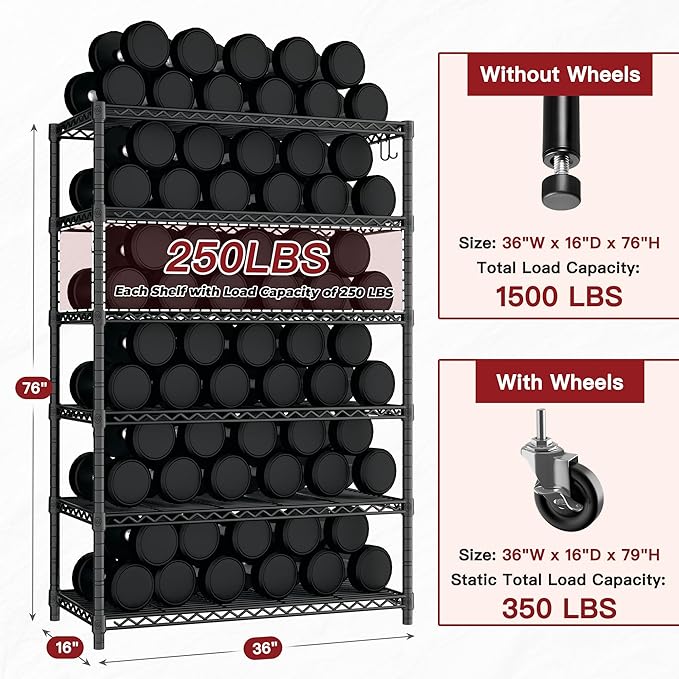 PrimeZone 6 Tier Wire Shelving - Image 3