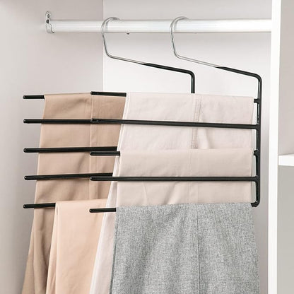 Nature Smile Pants Hangers 3pack, Heavy Duty Multi Layers Space Saving Slack by NatureSmile