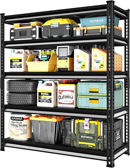 48" W Garage Shelving Heavy Duty，2500LBS Loads Metal Shelving Units and Storage by Rufokisa