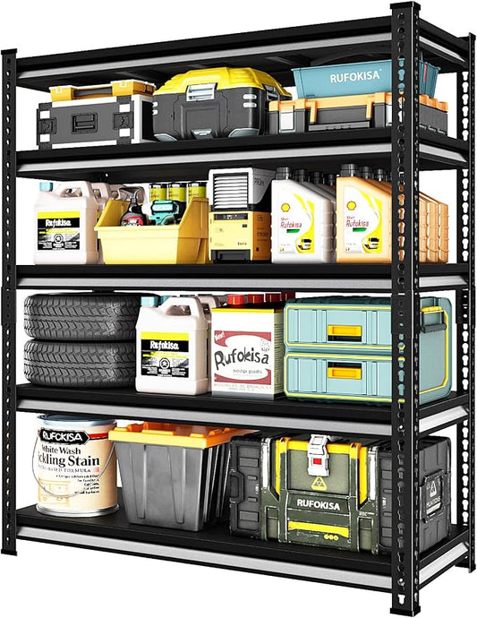 48" W Garage Shelving Heavy Duty，2500LBS Loads Metal Shelving Units and Storage by Rufokisa