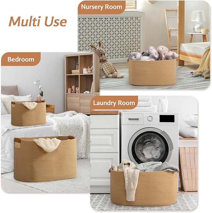 danpinera 108 L Blanket Basket for Living Room, Toy Basket - Image 5