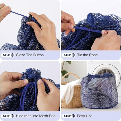 3Pcs Mesh Laundry Bags Washing Machine Mesh Wash Bags Jumbo - Image 6