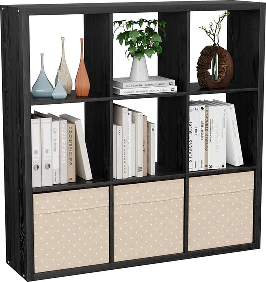 Cube Storage Organizer Bookcase, Decorative 11 inch Open Back Cubical Shelf by VDNEND