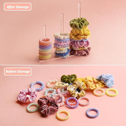 SMUK 2Packs 3-Tiers Acrylic Scrunchie Holder Stand - Image 2