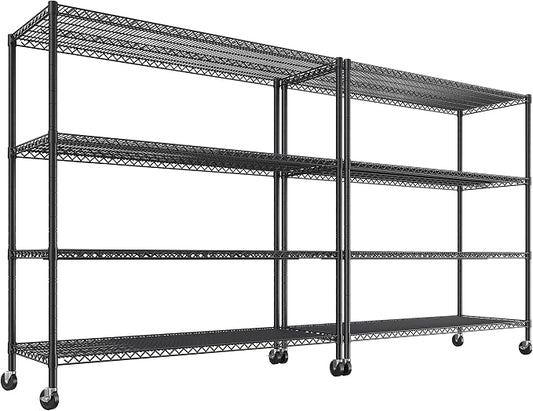 REIBII 55.5''W Storage Shelves 2500LBS Wire Shelving Rack by REIBII