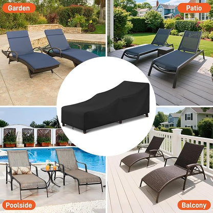 Arcedo Patio Lounge Chair Cover 2 Pack, Waterproof Outdoor Chaise Lounge Covers - Image 8