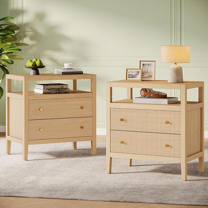 Tribesigns Modern Nightstand, 2-Drawer Nightstand by Tribesigns