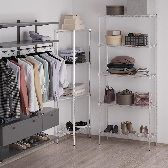 14" Deep x 36" Wide x 86" Height Wire Shelving Kit | 5-Tier | NSF Commercial - Image 5