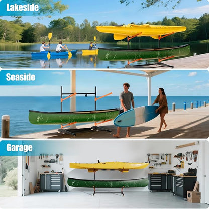 Kayak Storage Rack, Freestanding Outdoor Canoe Rack, Reinforced, and Enhanced - Image 8