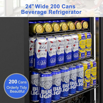 Beverage Refrigerator 24 inch-200 Can Drink Fridge - Image 8