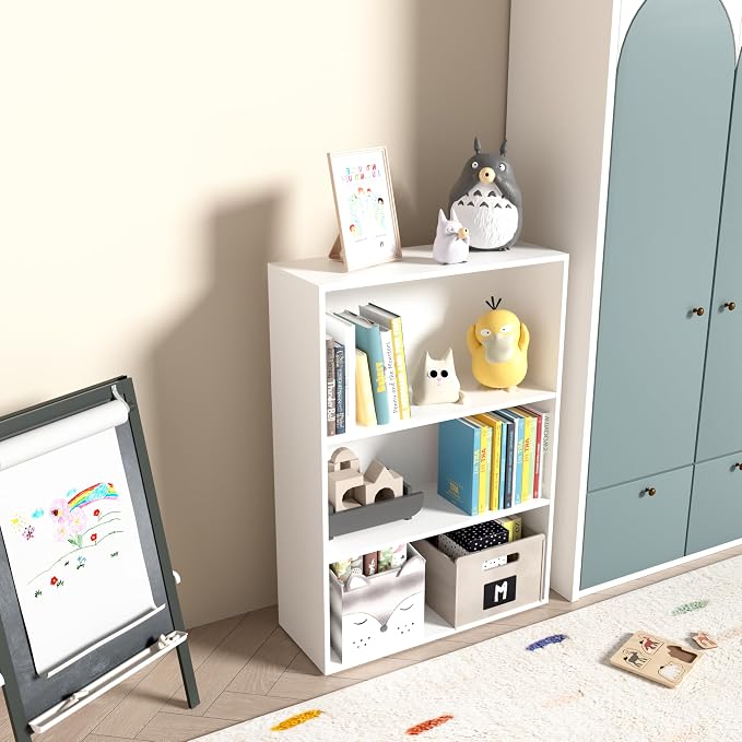 3 Tier Book Shelf，Wooden 3 Cube Storage Organizer, 33 Inch Versatile Cubes - Image 5