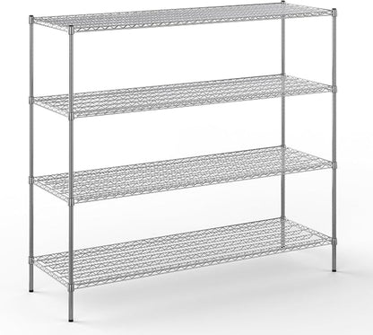 24" Deep x 72" Wide x 64" Height Wire Shelving Kit | 4-Tier | NSF Commercial by Regal+Altair