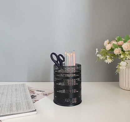 Metal Hook Wall Mounted Pen Pencil Holder, Office Desk Organizer - Image 4