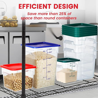 4 Pack Food Storage Containers, 8 Quart - Image 6