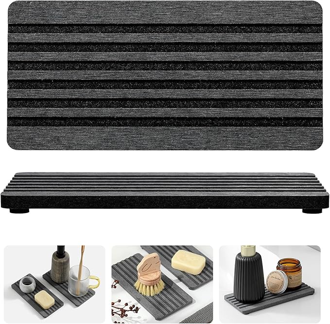 2PCS Diatomite Quick Stone Drying Tray Mat by Razborci