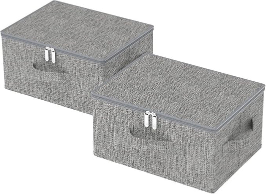 Underbed Storage Basket with Lid, Foldable Bed Sheet Boxes, Home Cube Bins by Unknown
