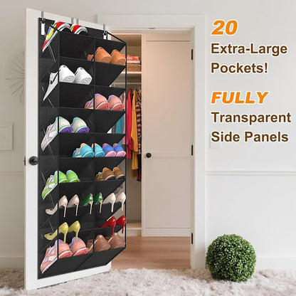 30 Pairs Over the Door Shoe Organizer, 10-Tier Door Shoes Rack Storage - Image 3
