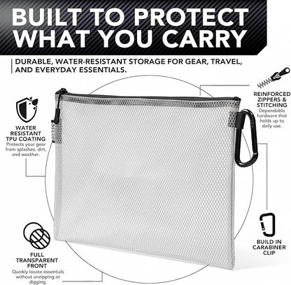 GOBAGS Air Production Small Clear Zipper Pouch – Cable Organizer & Travel Gear - Image 2